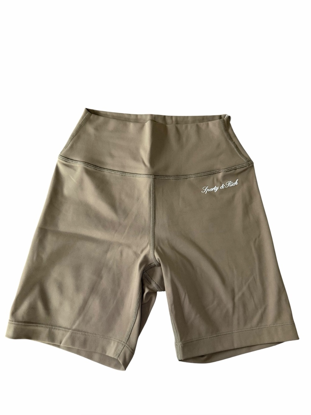 NWT Sporty & Rich Signature Biker Shorts | Hazelnut | Size M